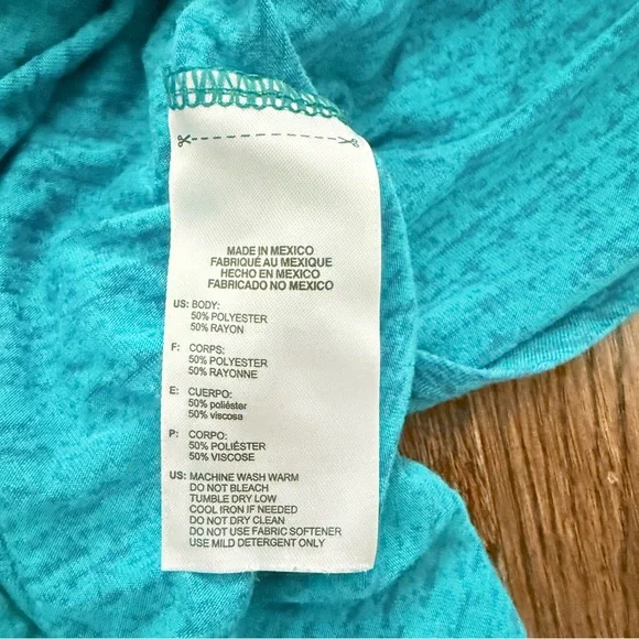 adidas Climalite Teal Tank Top Size Large activewear workout top - Picture 4 of 4